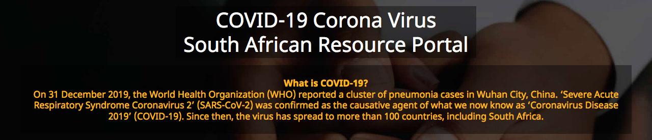 COVID 19 South African coronavirus