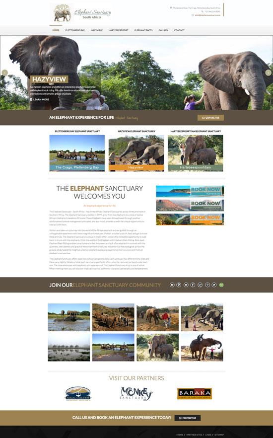 elephant sanctuary website design