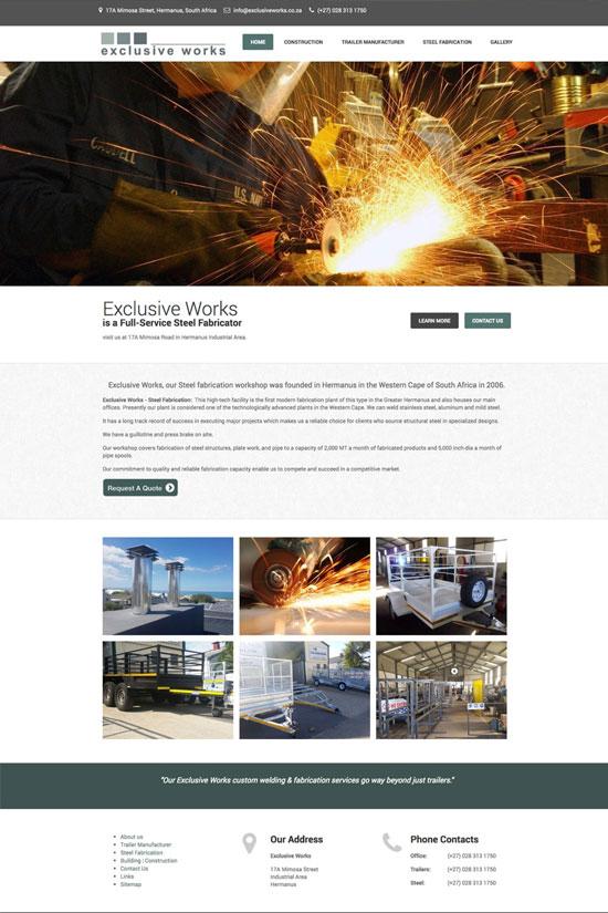 steel fabricator website development 