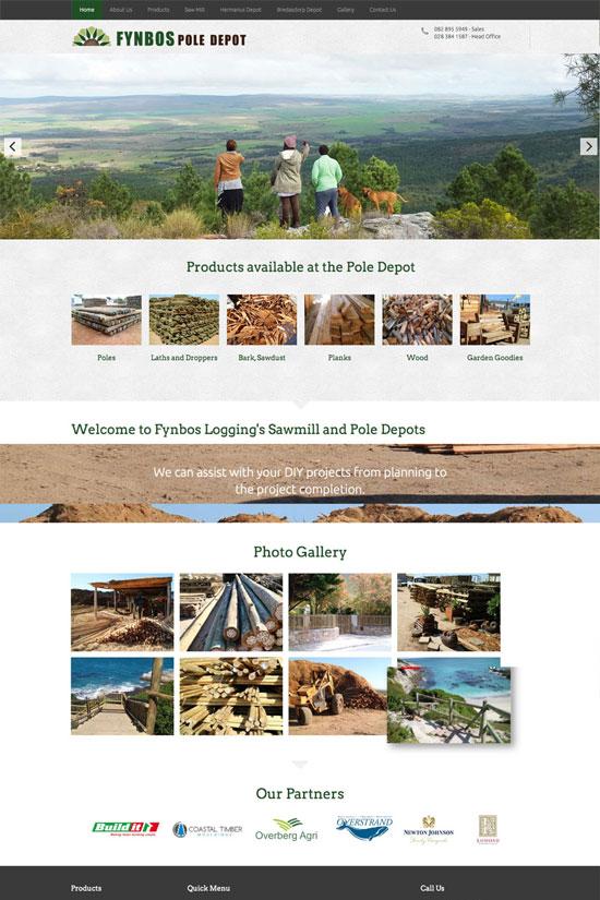 fynbos poles website design