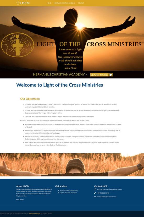 locm church Website design